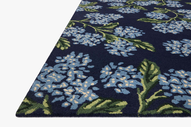 Rifle Paper Co x Loloi Joie Rug - Hydrangea Navy