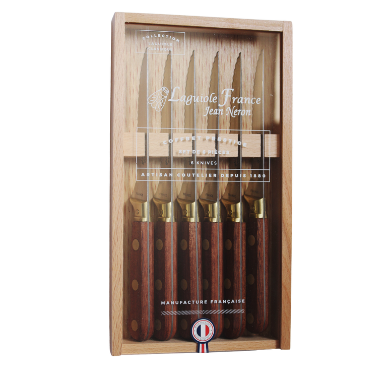 La Fourmi Laiton Steak Knife Set - Wood