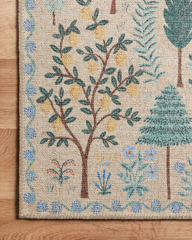 Rifle Paper Co x Loloi Menagerie Rug - Forest Cream