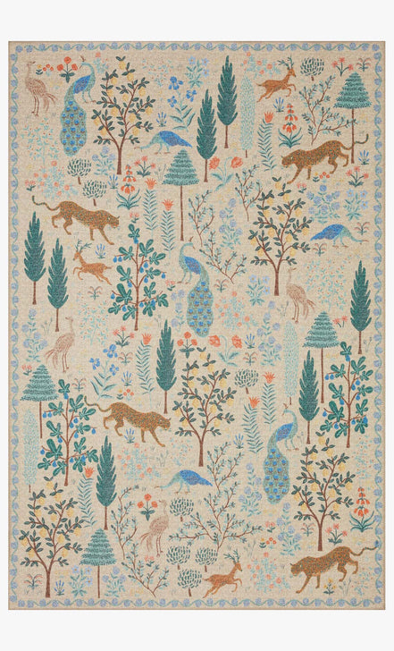Rifle Paper Co x Loloi Menagerie Rug - Forest Cream