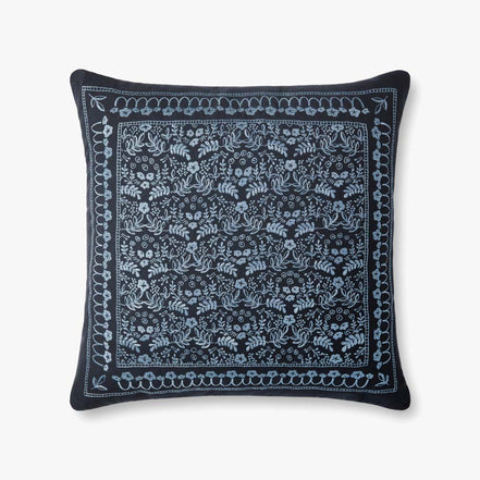 Rifle Paper Co x Loloi Trellis Pillow - Navy (Set of 2)