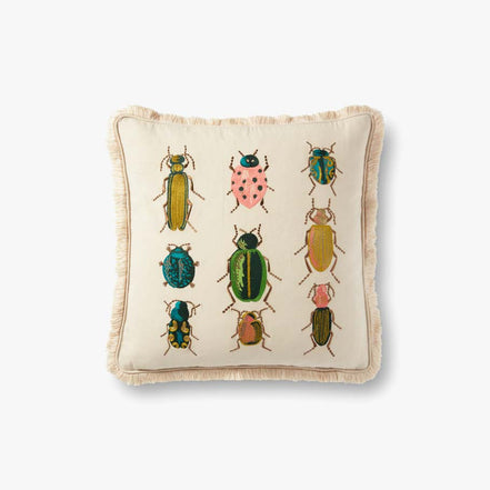 Rifle Paper Co x Loloi Beetles and Bugs Pillow (Set of 2)