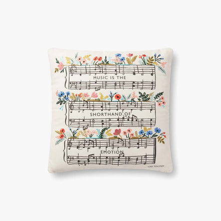 Rifle Paper Co x Loloi Music Quote Pillow (Set of 2)