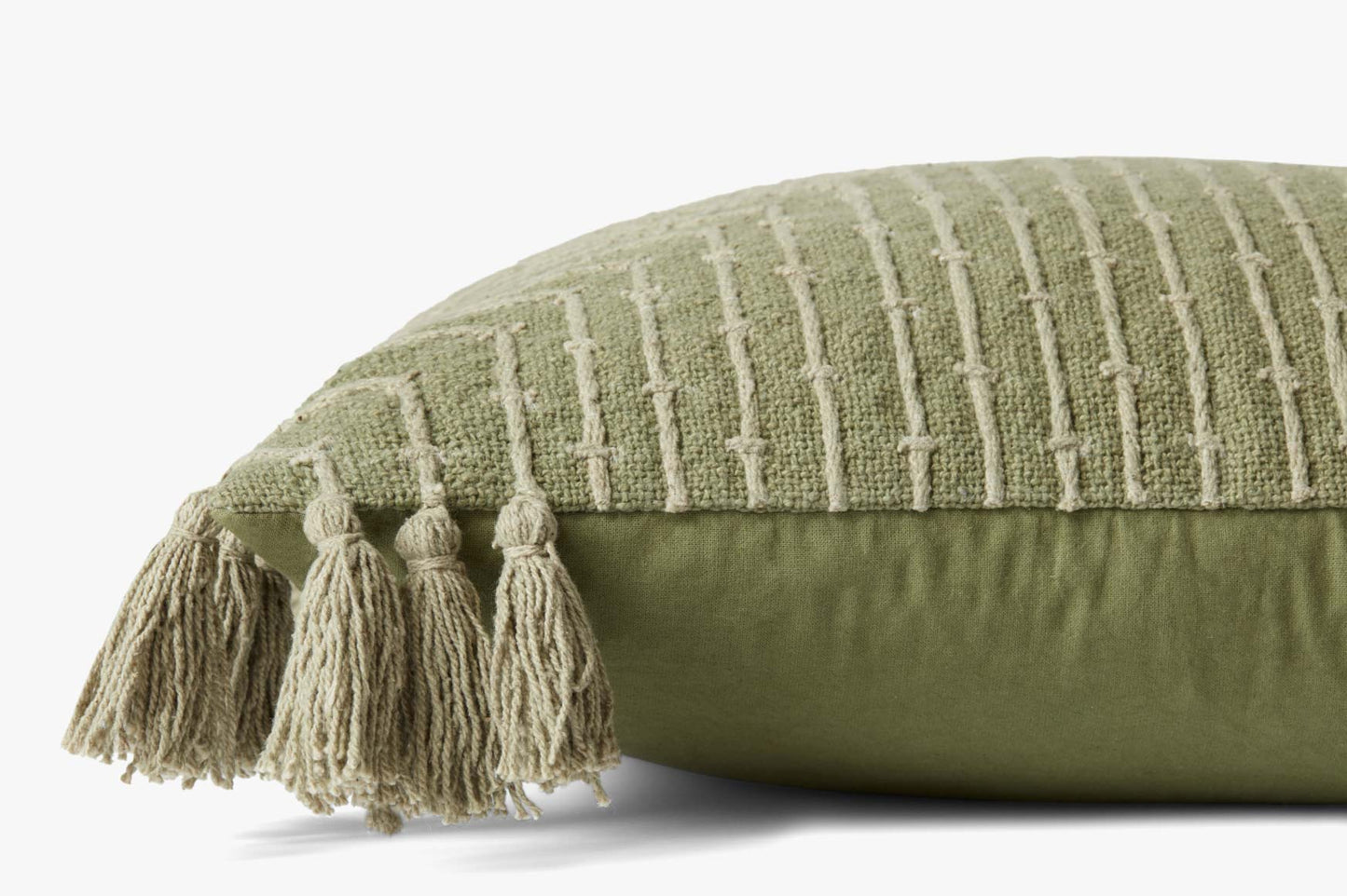 Justina Blakeney x Loloi Embroidered Pillow - Olive (Set of 2)