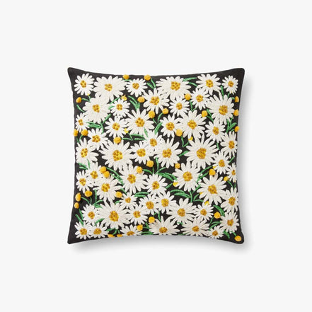 Rifle Paper Co x Loloi Daisies Pillow - Charcoal (Set of 2)