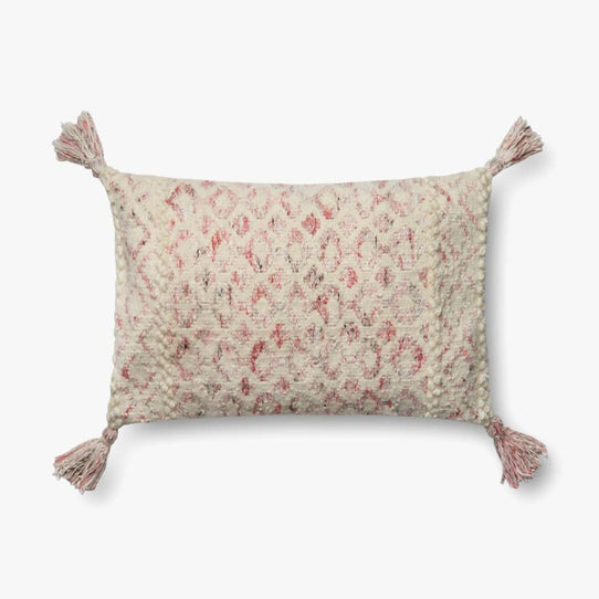 Justina Blakeney x Loloi Textured Knit Lumbar Pillow - Pink (Set of 2)