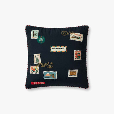 Rifle Paper Co x Loloi Postage Stamps Pillow (Set of 2)
