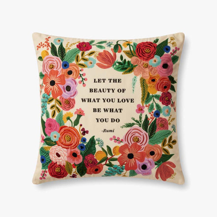 Rifle Paper Co x Loloi Beauty of What You Love Pillow (Set of 2)