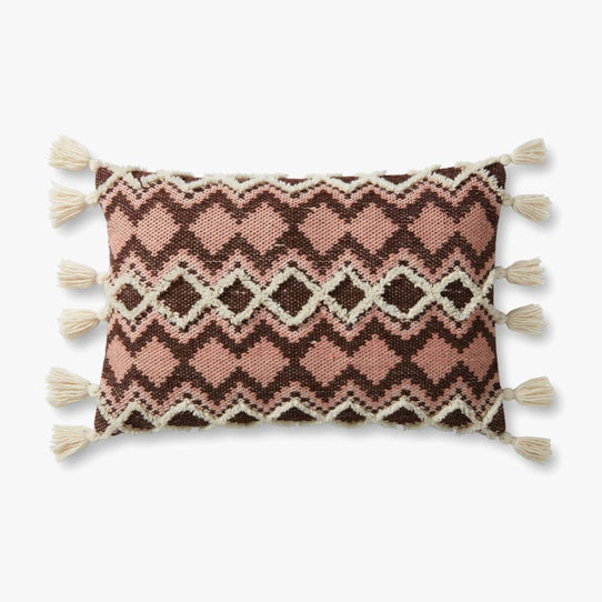 Justina Blakeney x Loloi Diamond Woven Pillow - Desert (Set of 2)