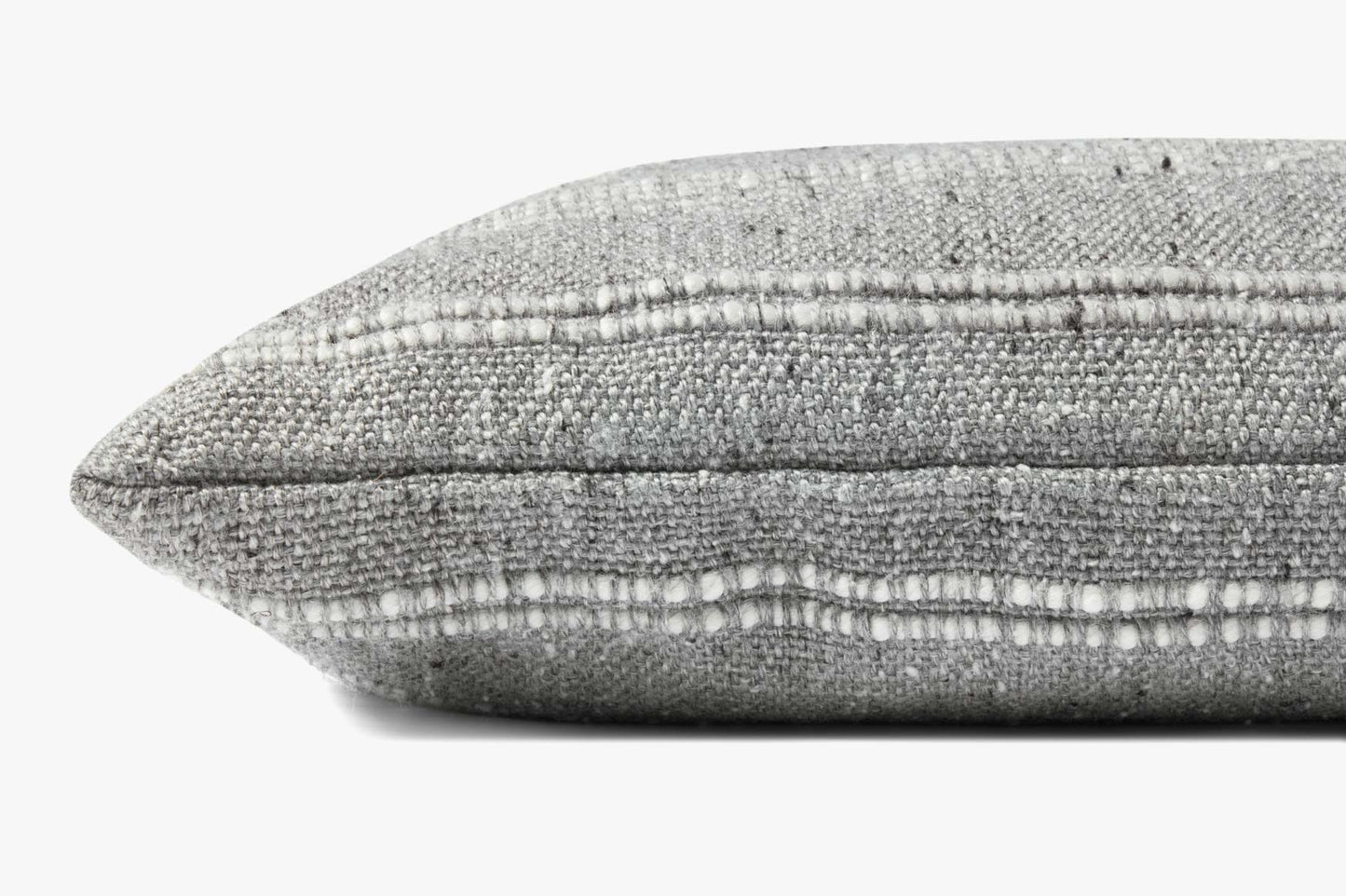 Magnolia Home x Loloi Oliver Bolster Pillow - Grey (Set of 2)