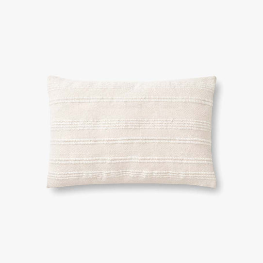 Magnolia Home x Loloi Oliver Bolster Pillow - Natural (Set of 2)