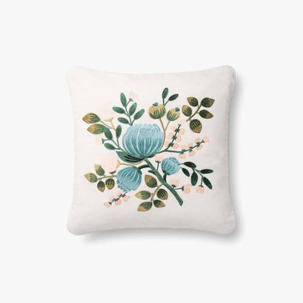 Rifle Paper Co x Loloi Botanical Pillow - Blue (Set of 2)