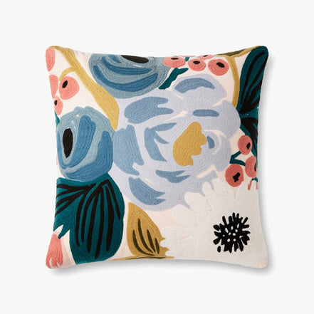 Rifle Paper Co x Loloi Vintage Blossoms Pillow - Blush (Set of 2)