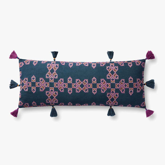 Justina Blakeney x Loloi Violet Tassel Lumbar Pillow (Set of 2)
