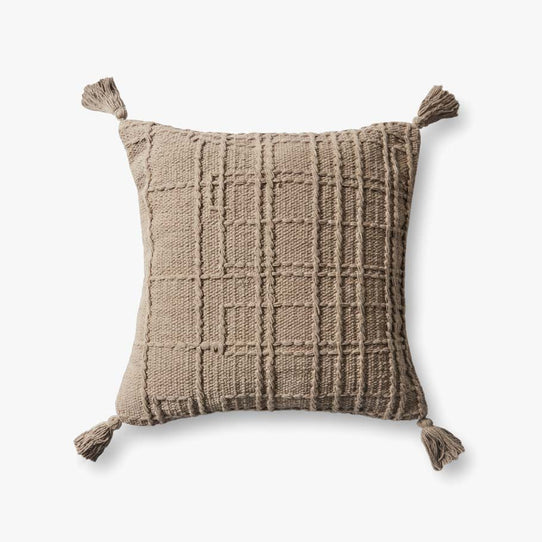 Magnolia Home x Loloi Beckett Pillow - Taupe (Set of 2)