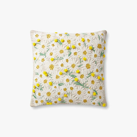 Rifle Paper Co x Loloi Daisies Pillow - Khaki (Set of 2)