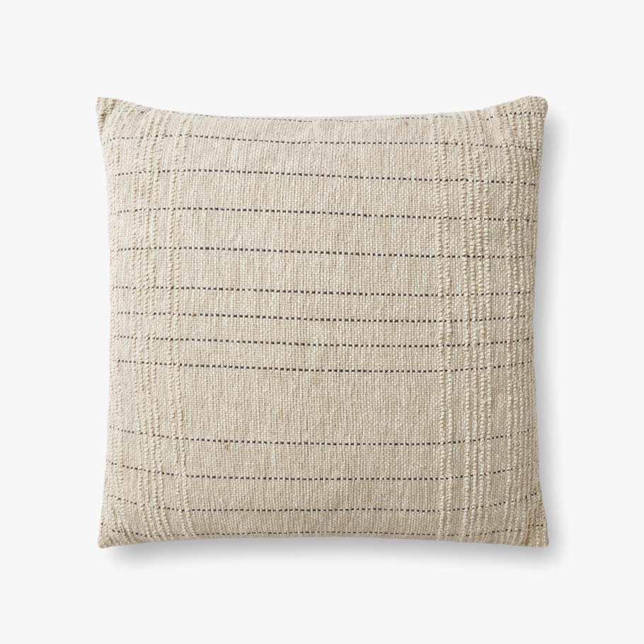 Magnolia Home x Loloi Burnett Ivory Stripe Pillow (Set of 2)