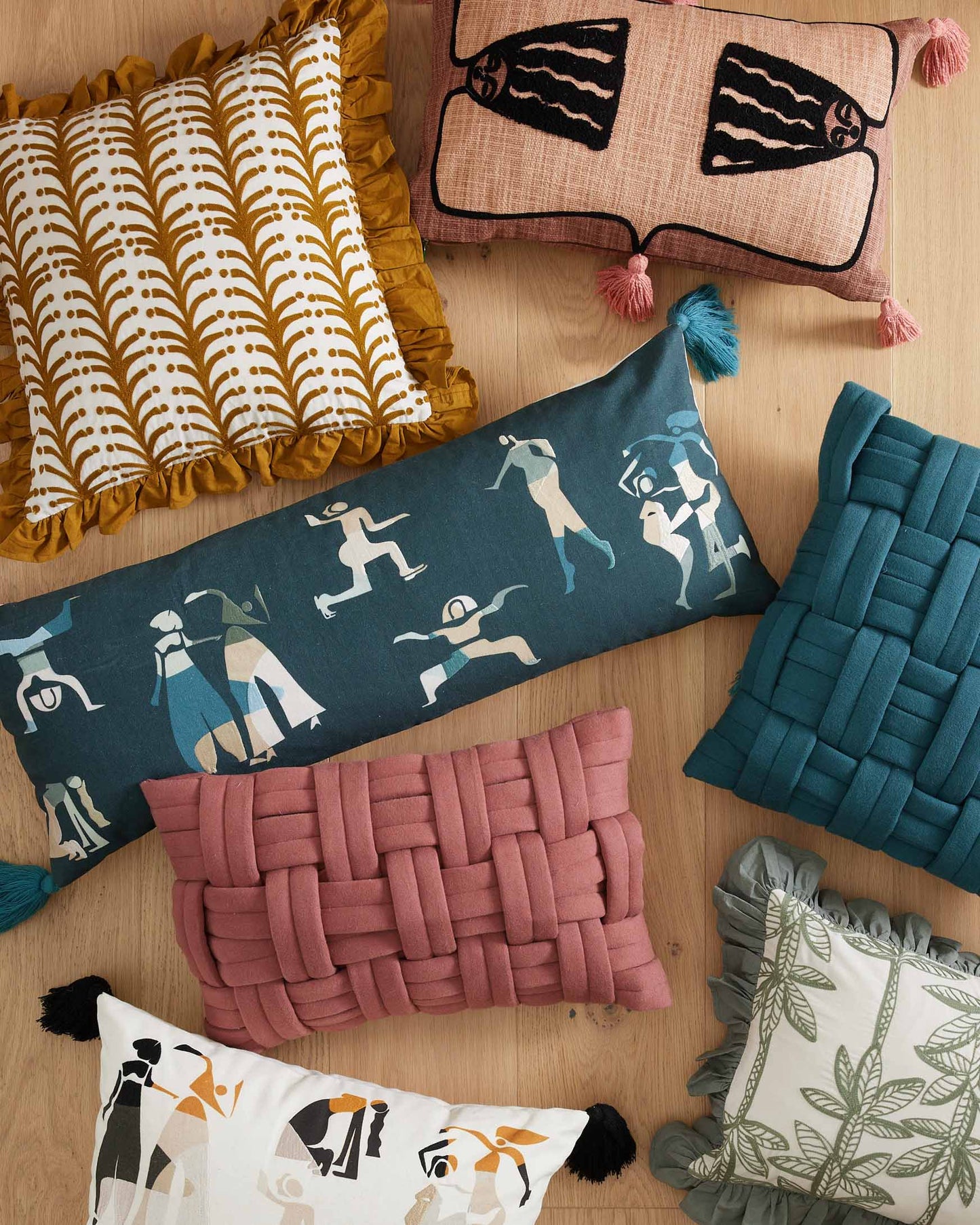 Justina Blakeney x Loloi My Own Kinda Vibe Bolster Pillow (Set of 2)
