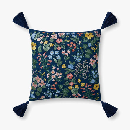 Rifle Paper Co x Loloi Mayfair Pillow - Navy (Set of 2)