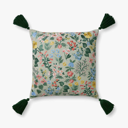 Rifle Paper Co x Loloi Mayfair Pillow - Mint (Set of 2)