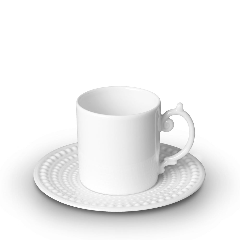 Perlée Espresso Cup & Saucer - White