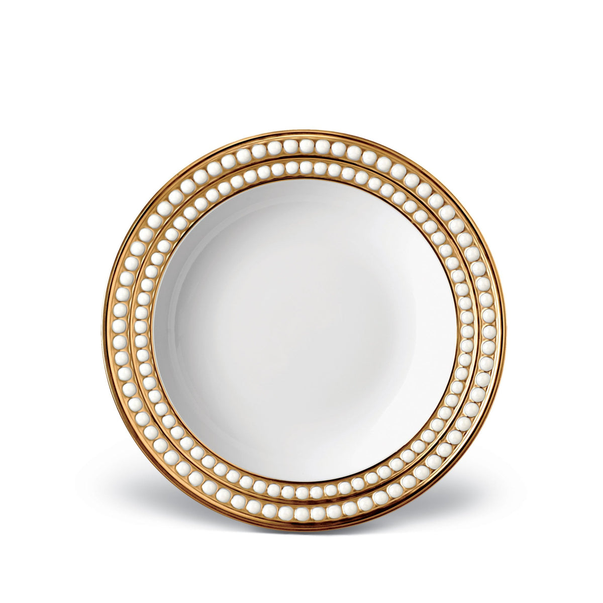 Perlée Soup Plate - Gold