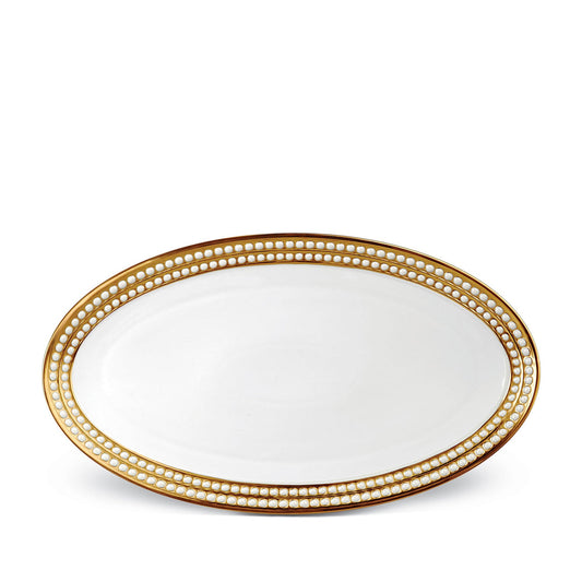 Perlée Large Oval Platter - Gold