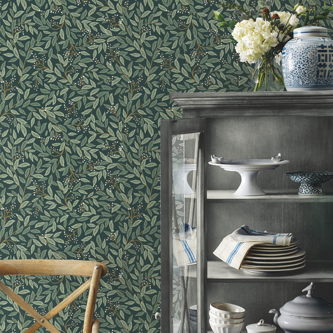 Rifle Paper Co Willowberry Peel & Stick Wallpaper - Emerald