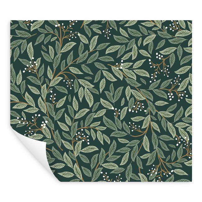 Rifle Paper Co Willowberry Peel & Stick Wallpaper - Emerald