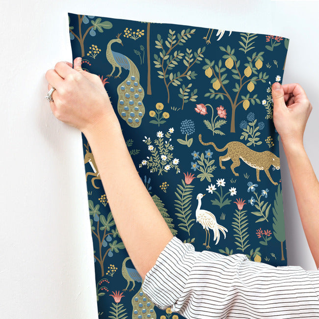 Rifle Paper Co Menagerie Wallpaper - Navy