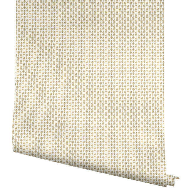 Rifle Paper Co Petal Wallpaper - White & Metallic Gold