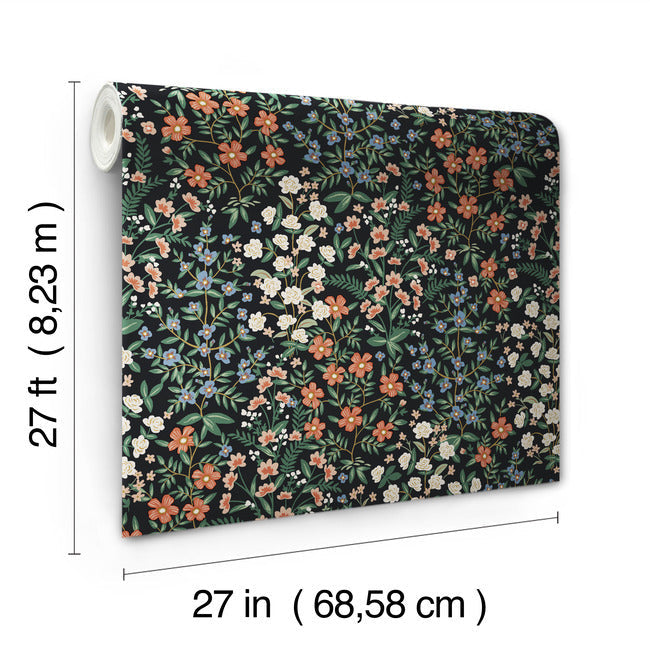 Rifle Paper Co Wildwood Garden Wallpaper - Black