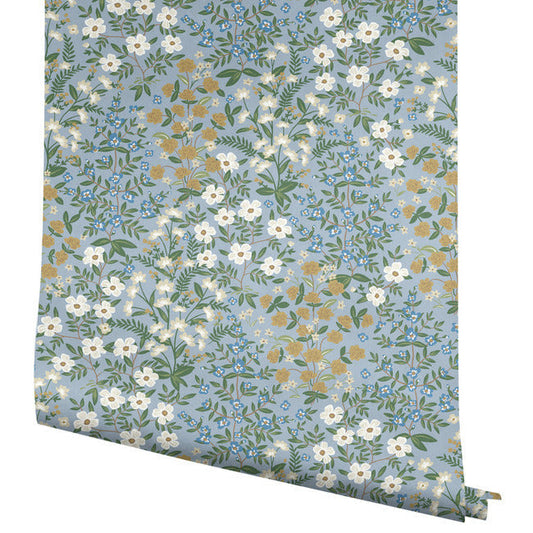 Rifle Paper Co Wildwood Garden Wallpaper - Blue