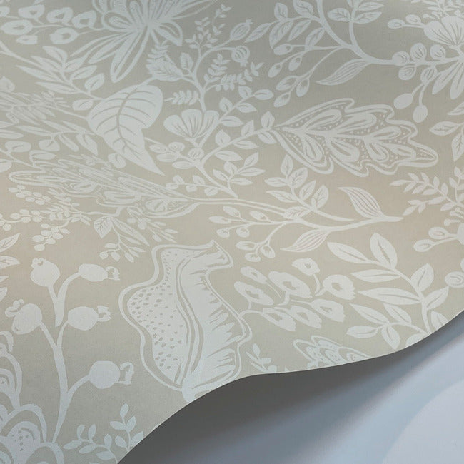 Rifle Paper Co Pomegranate Wallpaper - Beige & White