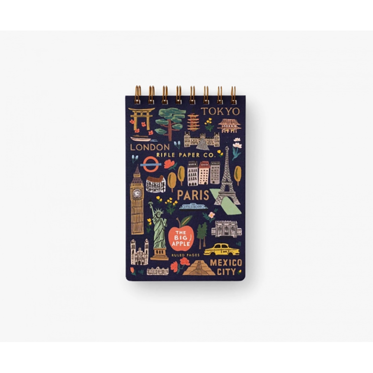 Rifle Paper Co Small Top Spiral Notebook - Bon Voyage