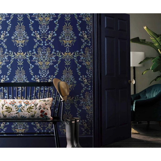 Rifle Paper Co Luxembourg Peel & Stick Wallpaper - Navy