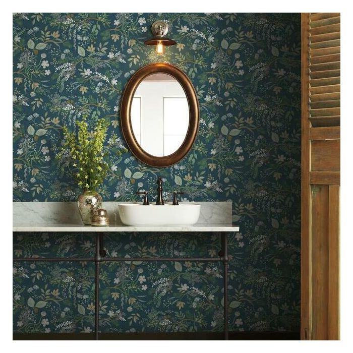 Rifle Paper Co Juniper Forest Wallpaper - Evergreen