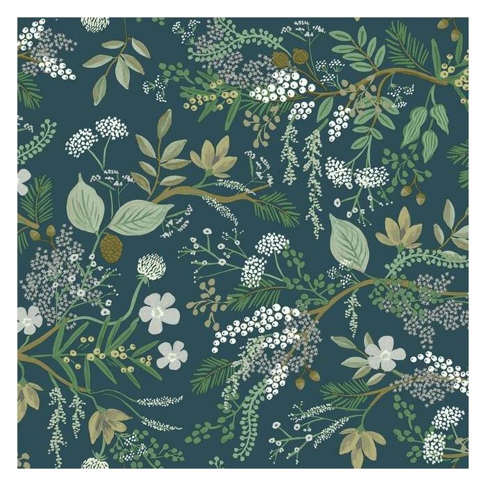 Rifle Paper Co Juniper Forest Wallpaper - Evergreen