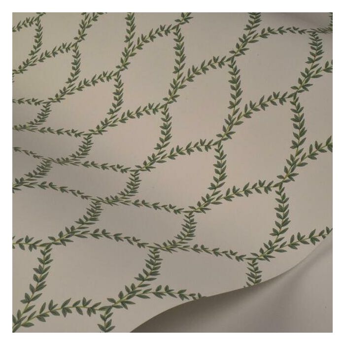 Rifle Paper Co Laurel Wallpaper - Green & White