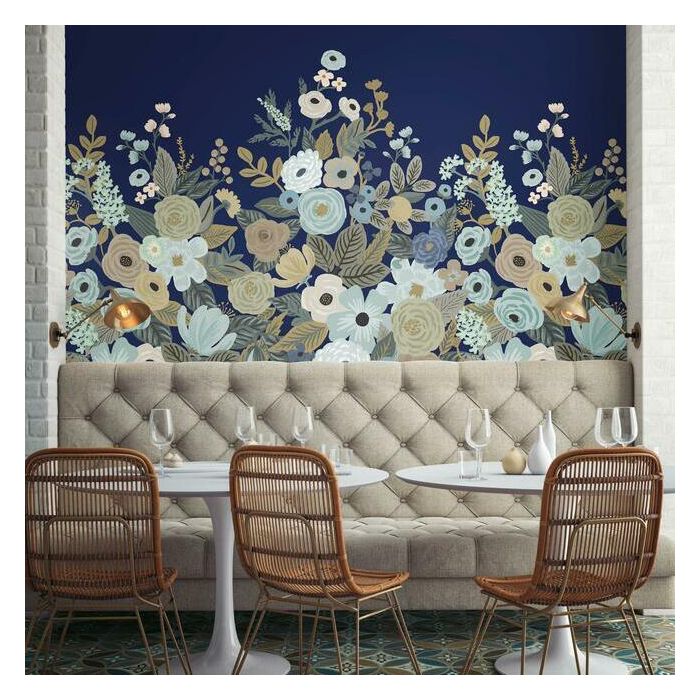 Rifle Paper Co Garden Party Wallpaper Mural - Navy