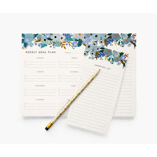 Rifle Paper Co Weekly Meal Planner - Garden Party Blue