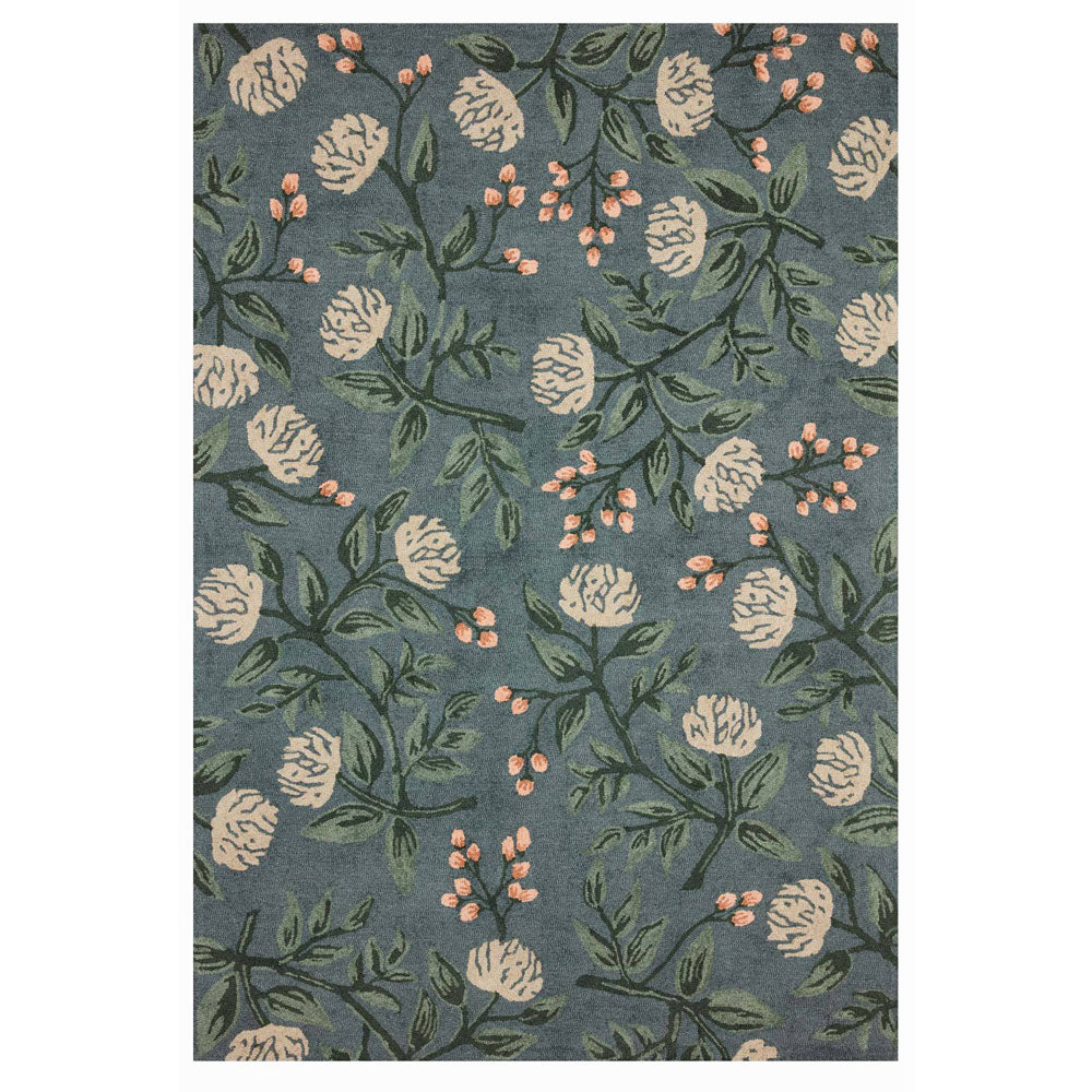 Rifle Paper Co x Loloi Joie Rug - Peonies Emerald (Final Sale)