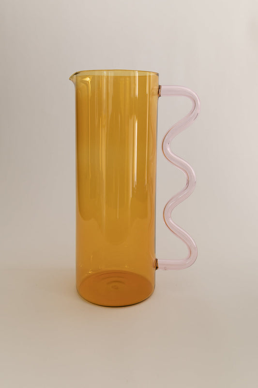 Wave Pitcher - Yellow & Pink