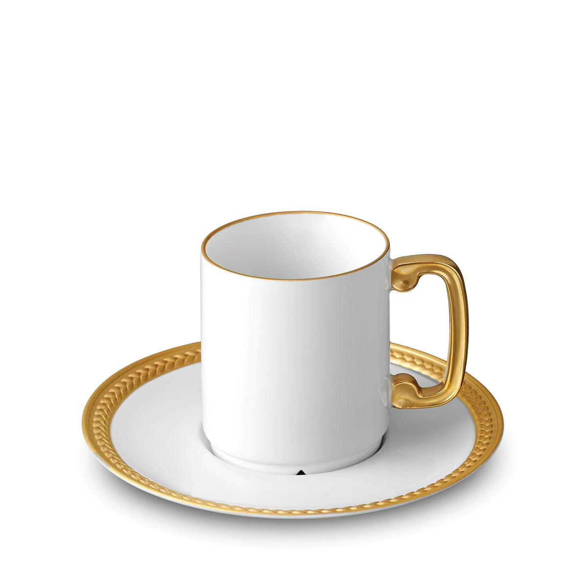 Soie Tressée Espresso Cup & Saucer - Gold
