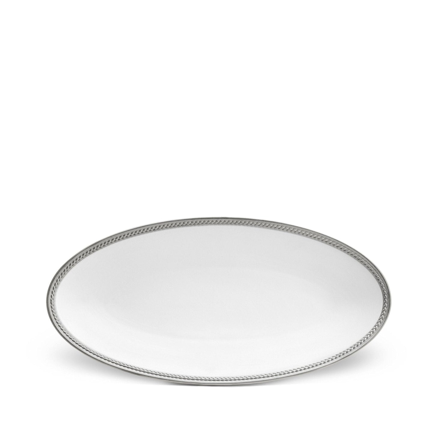 Soie Tressée Small Oval Platter - Platinum