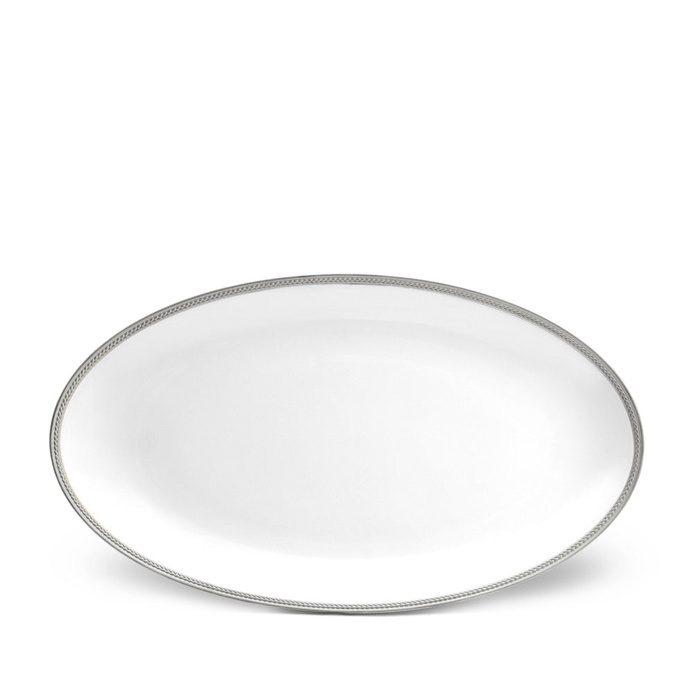 Soie Tressée Large Oval Platter - Platinum