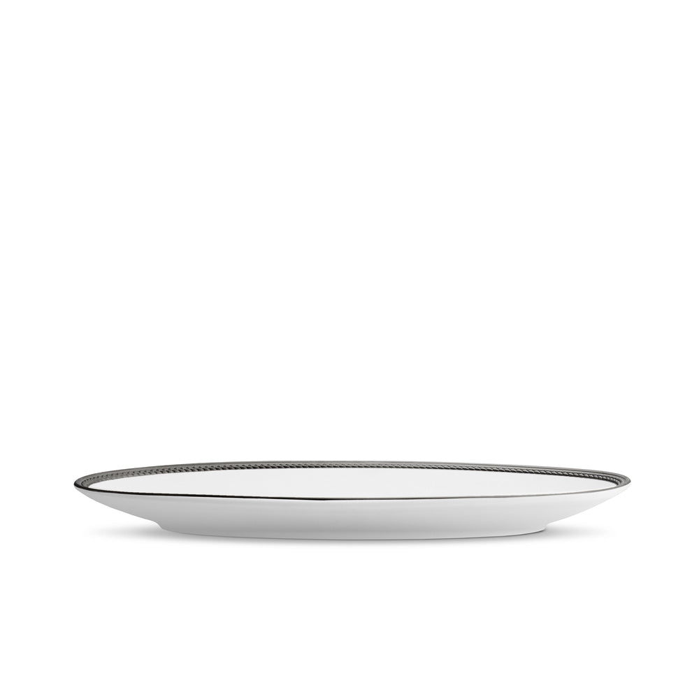 Soie Tressée Small Oval Platter - Black