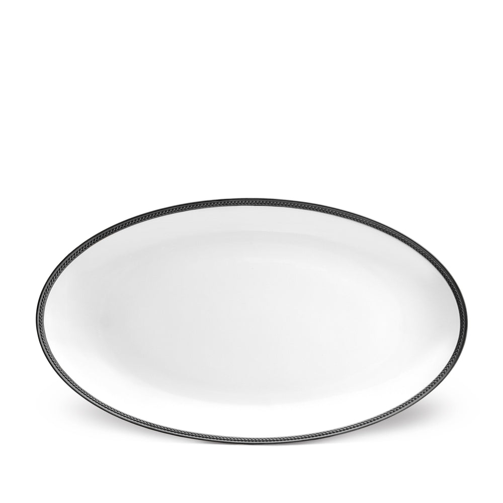 Soie Tressée Large Oval Platter - Black