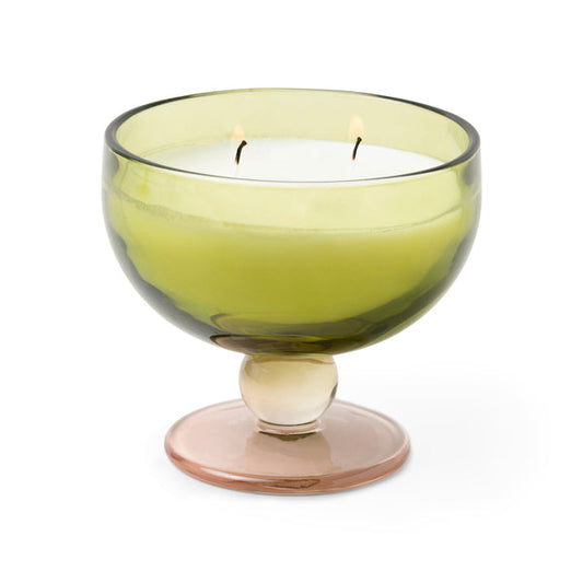 Aura Tinted Glass Goblet Candle - Misted Lime