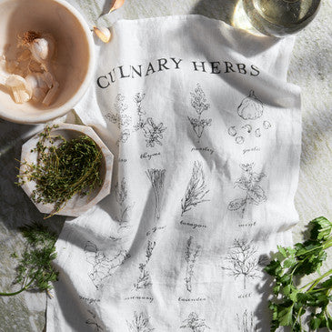 Tea Towel - Culinary Herbs